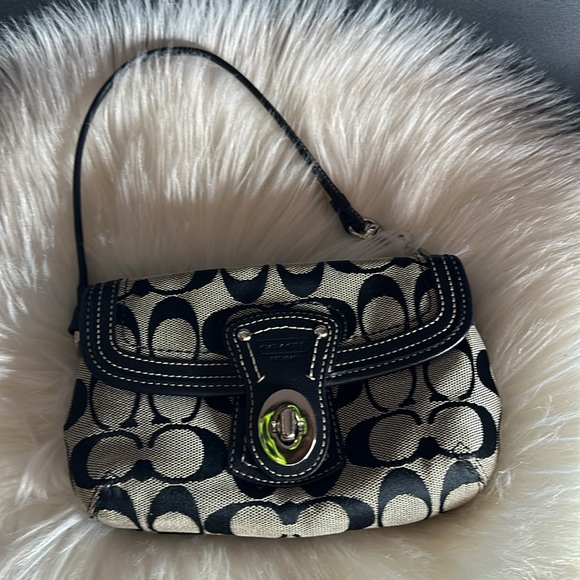 Coach Legacy Ltd. Edition 65th Anniversary  Signature Canvas & Leather Wristlet - Picture 7 of 8